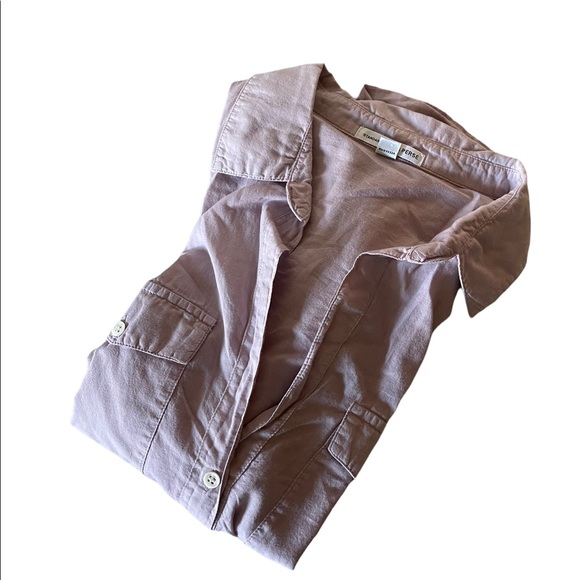 Standard James Perse Contrast Panel Blouse Light Purple - Picture 2 of 7